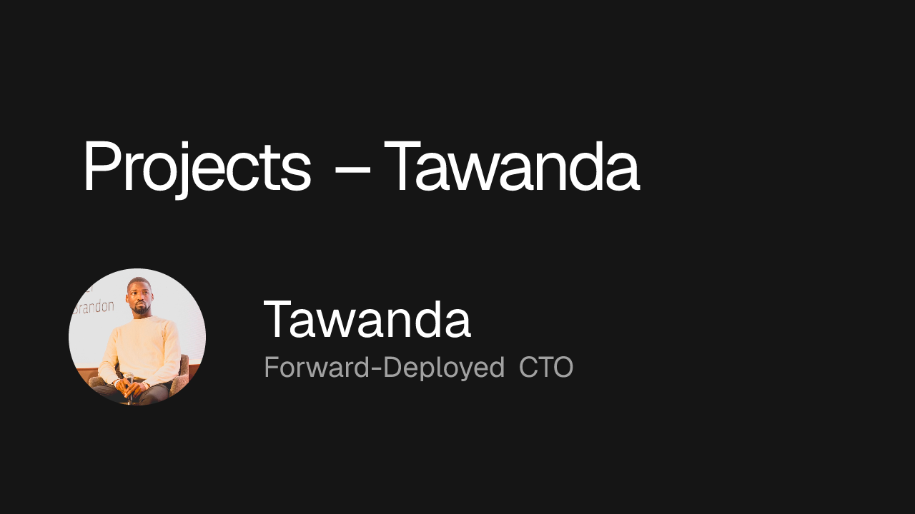 Projects – Tawanda